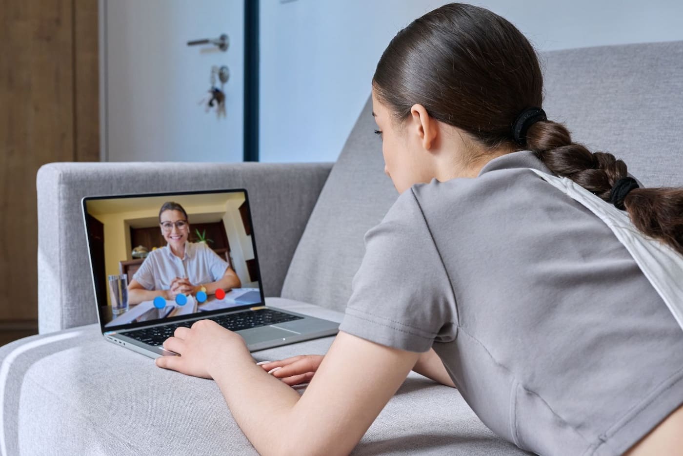 Telehealth virtual counseling session